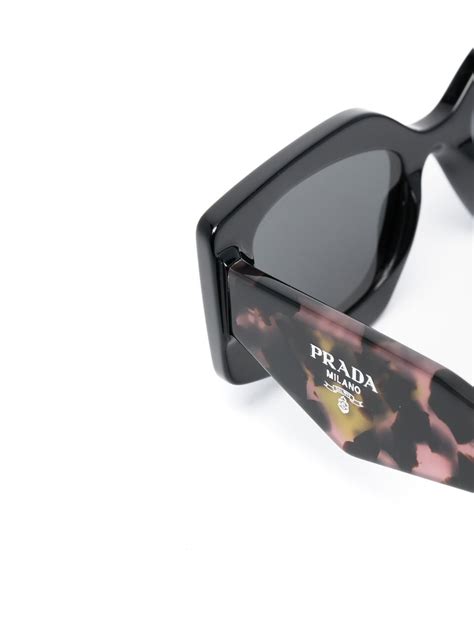 Prada Eyewear Leopard Print Tinted Sunglasses.